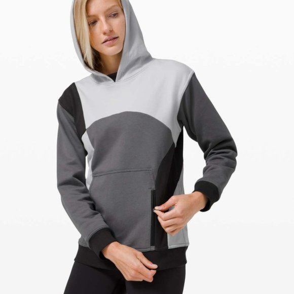 Lululemon All Yours Hoodie Colourblock Starlight/Asphalt Grey/Graphite Size 4 - Picture 4 of 12